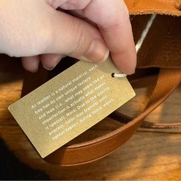 Madewell Brown Leather Tote with Pouch - Picture 5 of 9